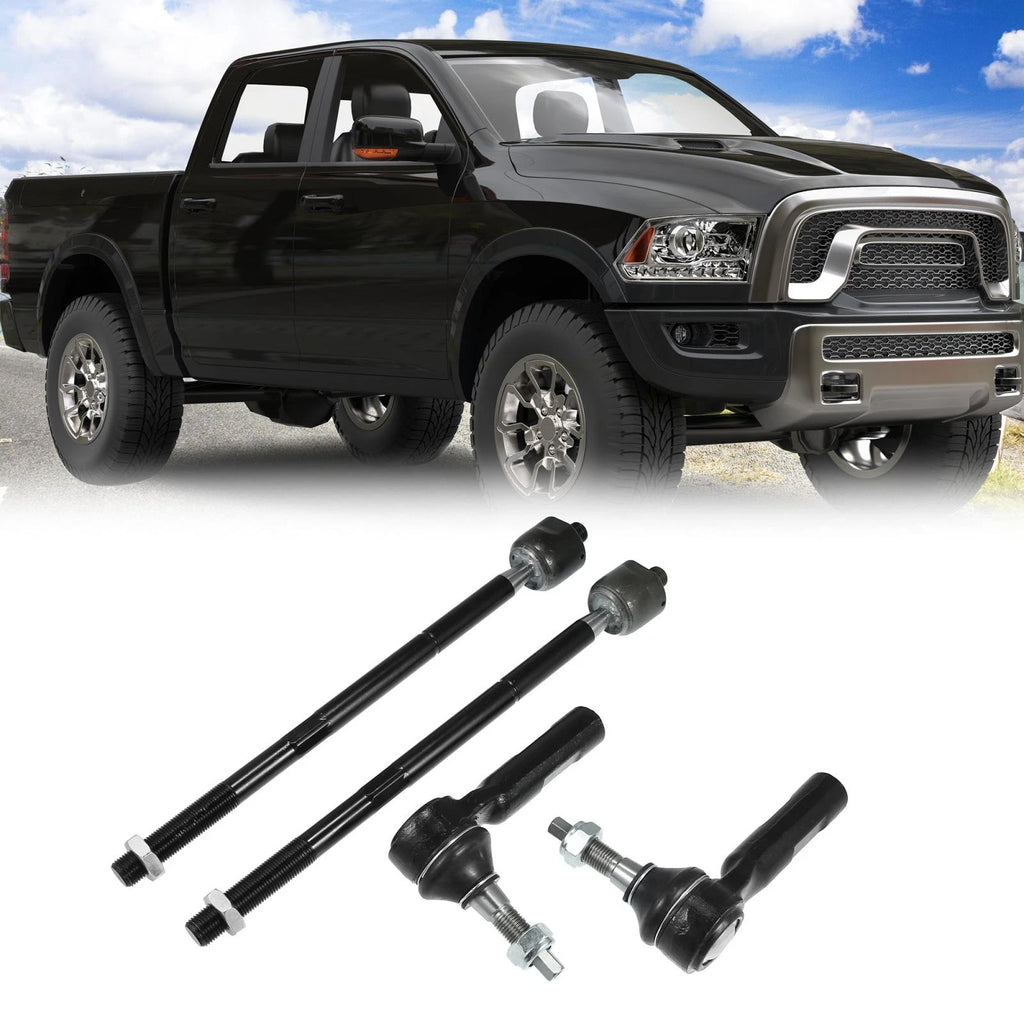 4Pcs Front Inner Outer Tie Rod Replacement for Dodge Challenger Charger (2011–2019)
