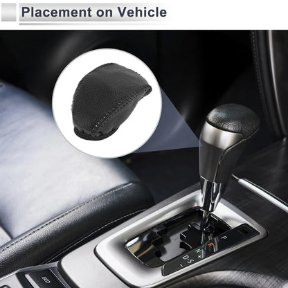 Gear Shift Knob Cover for Toyota RAV4 2019–2024 Pebbled Faux Leather