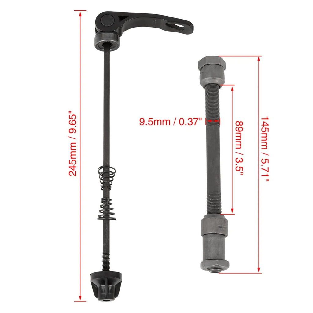 Quick Release Bearing Rear Axle Set 9.5mm Replacement for Bicycle (All)