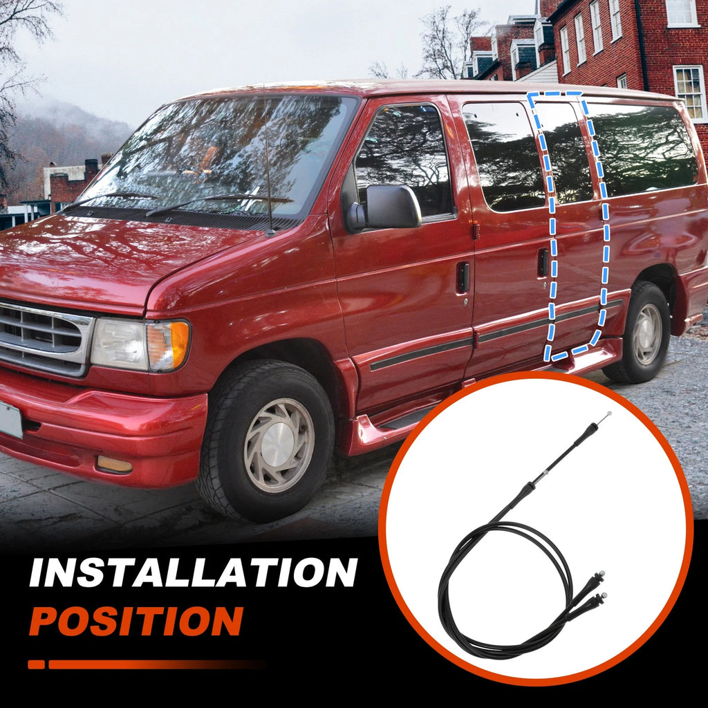 2pc Cargo Door Latch Release Cable for Ford E150 E250 E350 (2004–2014)