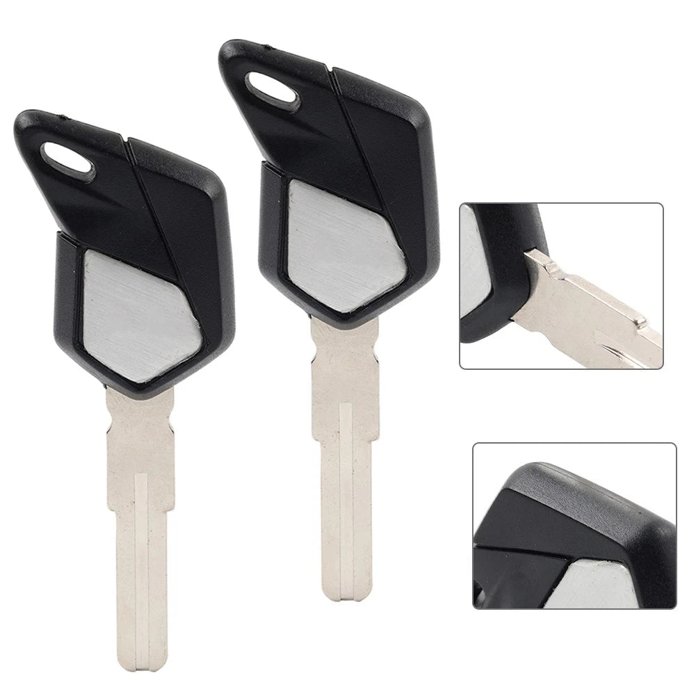 Uncut Blade Blank Key 2pcs For MV Agusta F4 1000 Brutale 920 990 1090 Black