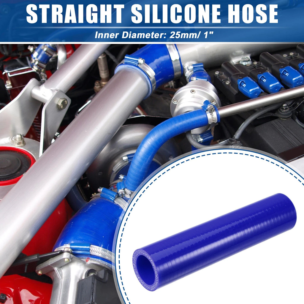 Silicone Reducer Hose Coupler 1" ID 6" Length Intercooler Blue