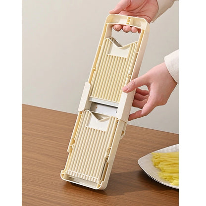 4-in-1 Stainless Steel Vegetable Slicer with Comfort Handle and Blade Guard