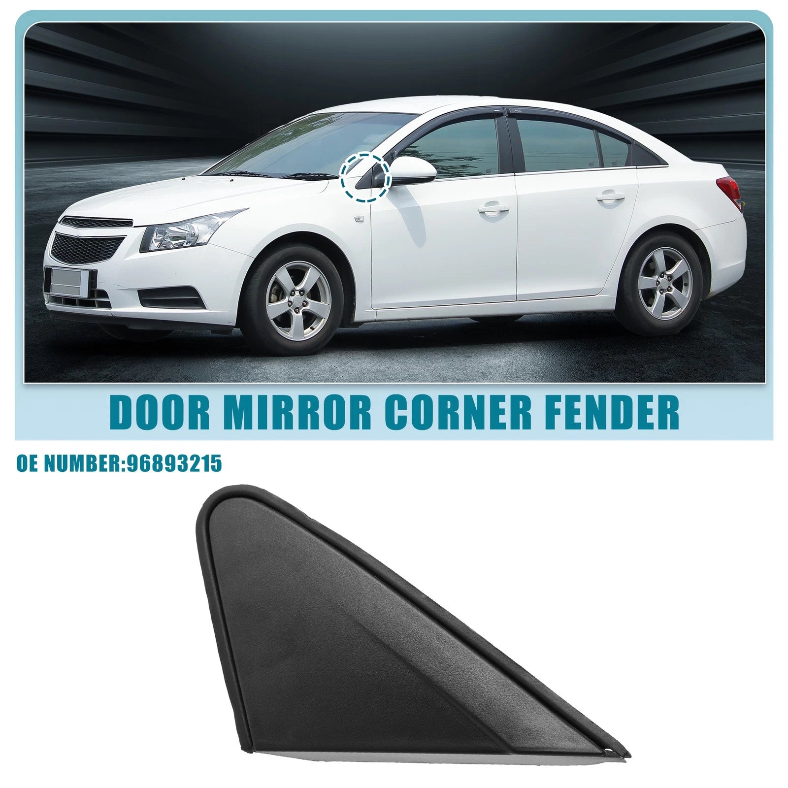 Front Left Door Mirror Corner Cover for Chevrolet Cruze (2011–2016)