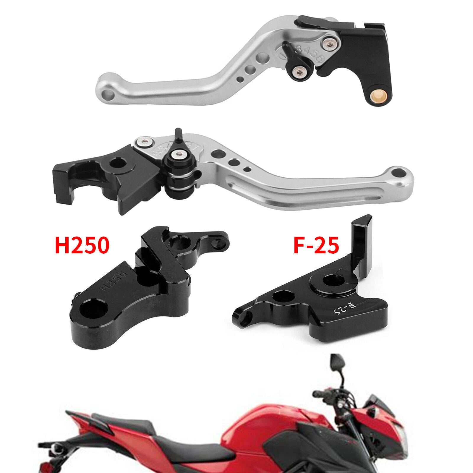 Short Clutch Brake Lever for Honda CB500F CBR500R CBR300RR (2013–2016) Silver T9