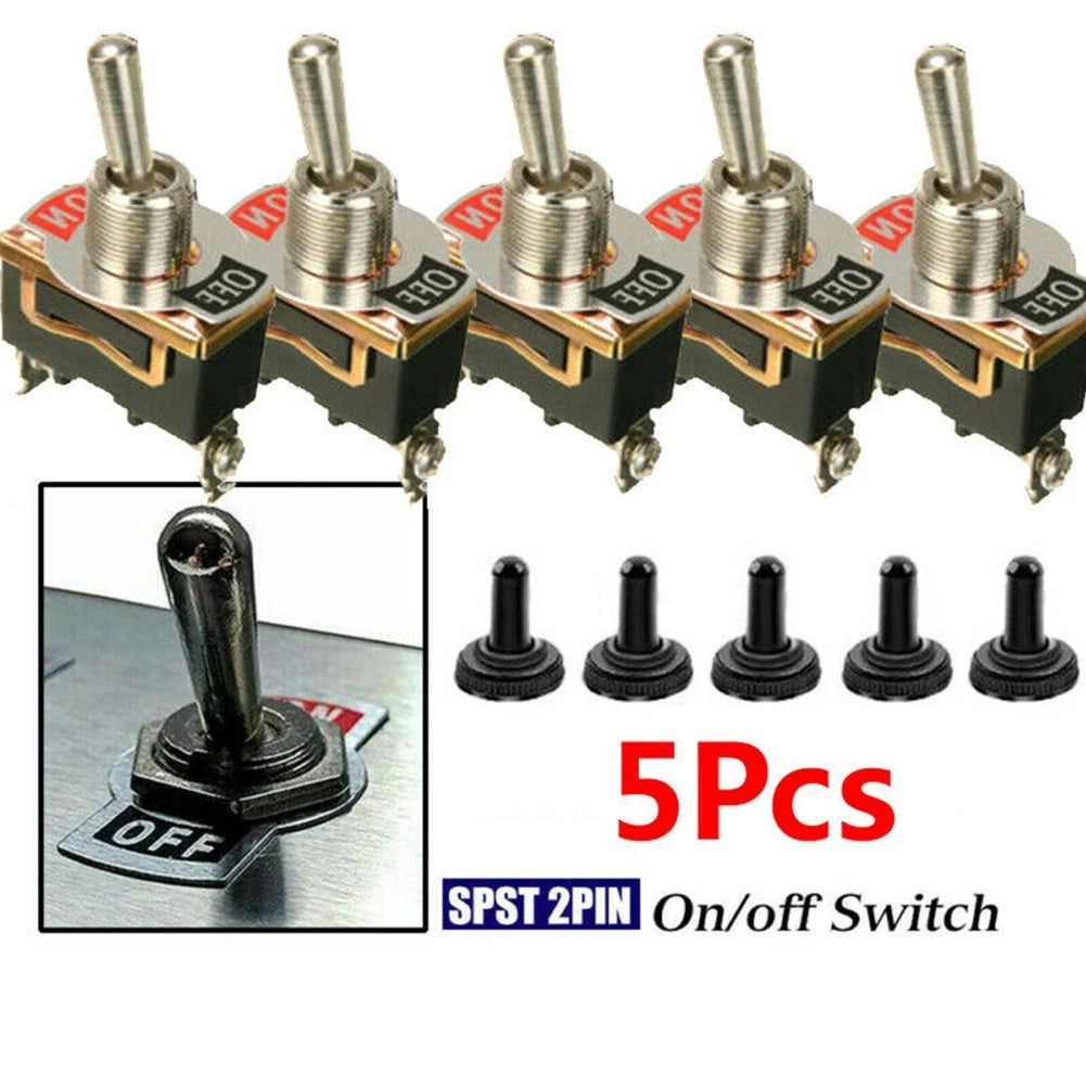 5pcs Toggle Switch On/Off for Car Dash Light Marine Boat (12V)