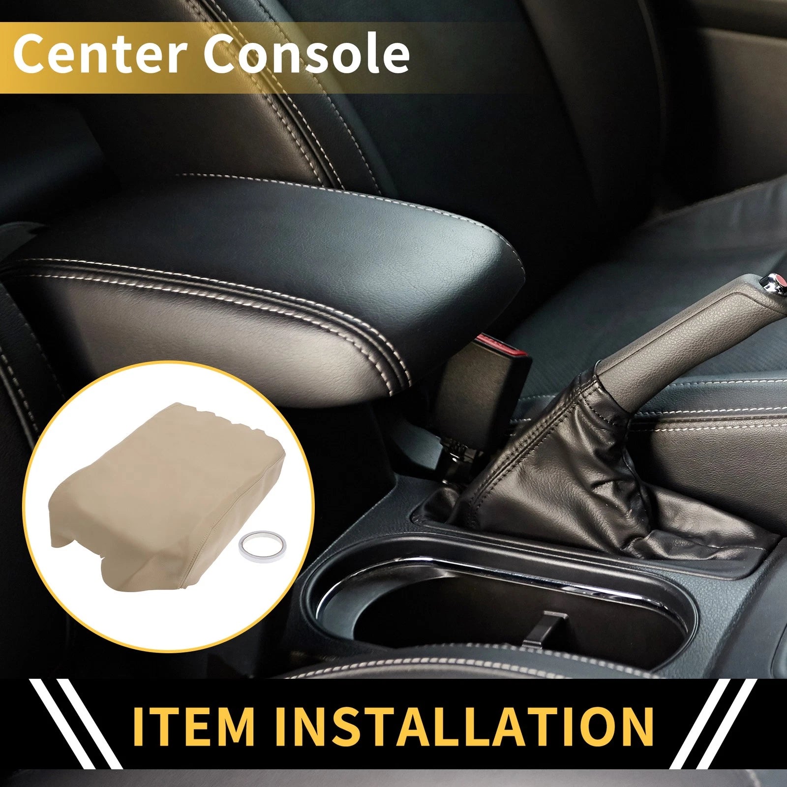 Console Lid Armrest Cover Replacement for Toyota Tundra Beige (2007–2021)