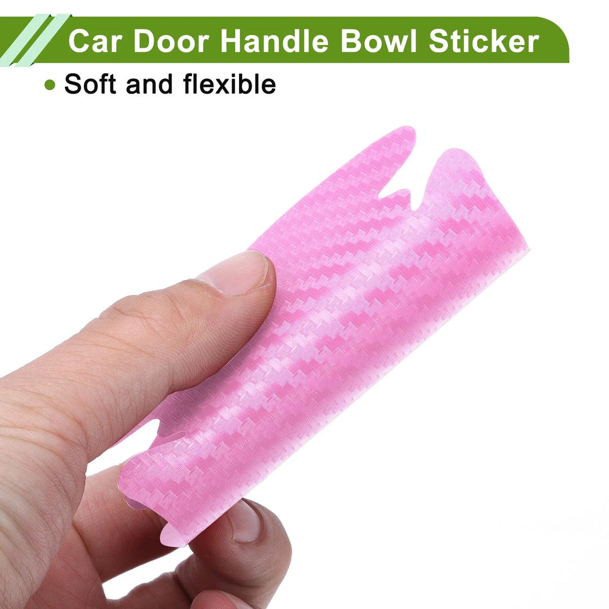Car Door Handle Bowl Sticker for Universal Fit (83x90mm) - Pink