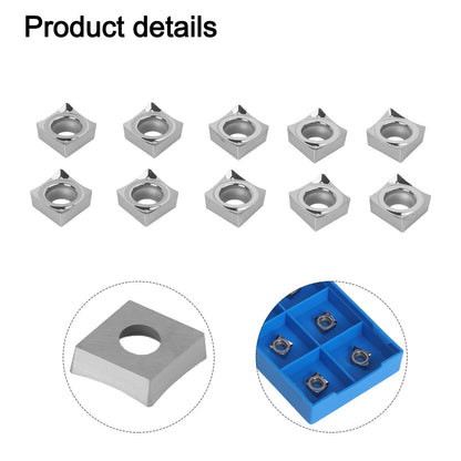 10PCS CCGT060204AK Inserts for Aluminum Cutting Process