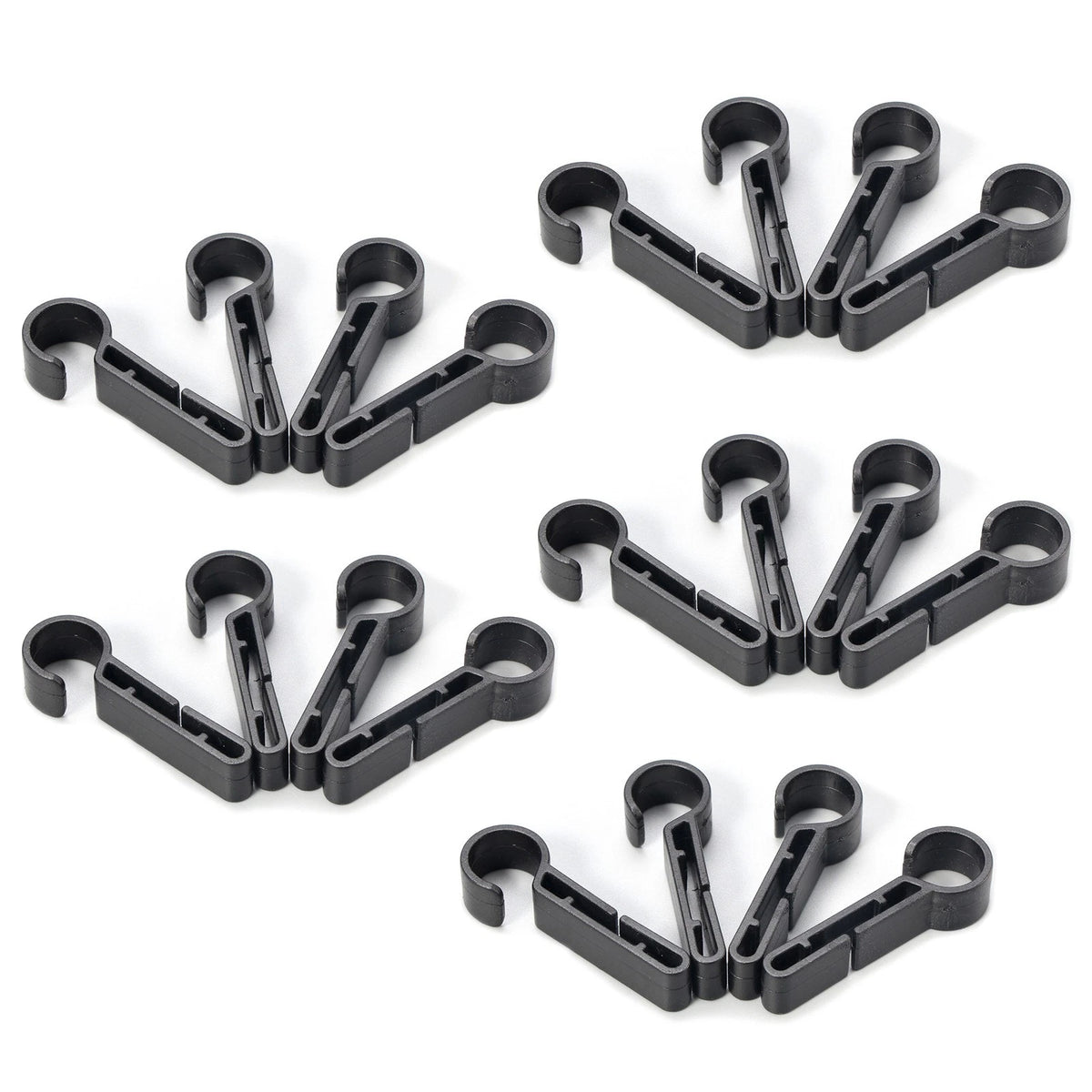 20-Pack Headlamp Clips for Hard Hat Safety Cap Hook