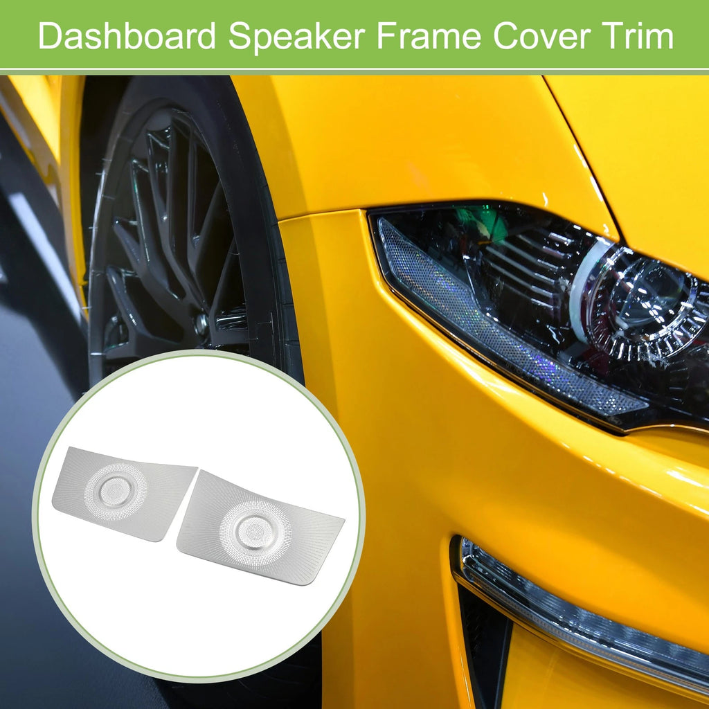 Dashboard Speaker Frame Cover Trim for Ford Bronco (2021–2023) Silver Tone