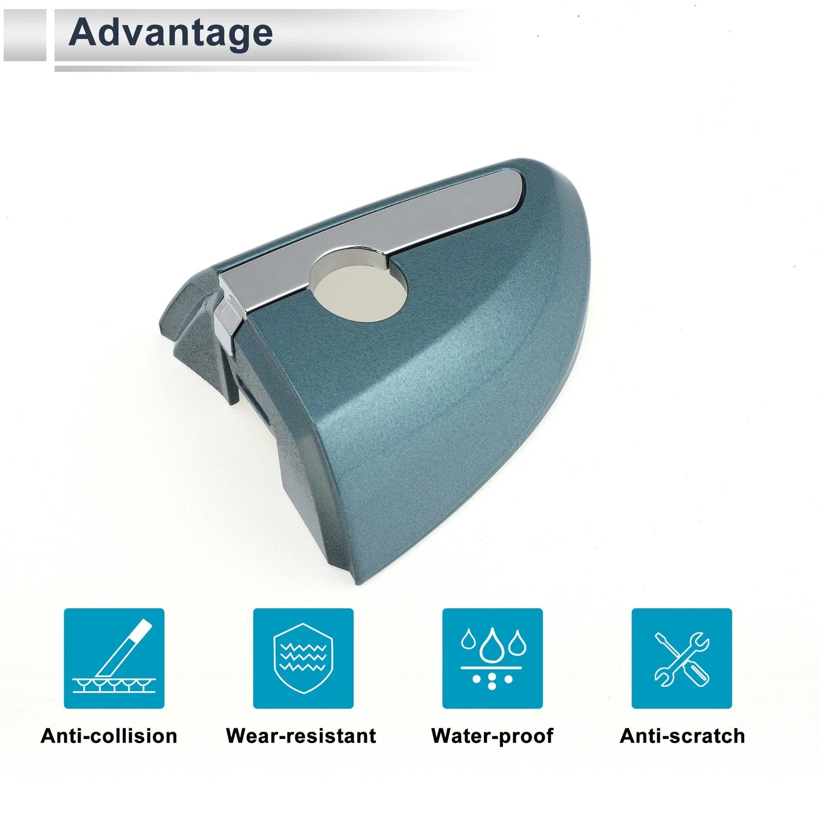 Front Left Door Handle Lock Cylinder Cover Replacement for Toyota Corolla (2014–2018) Blue