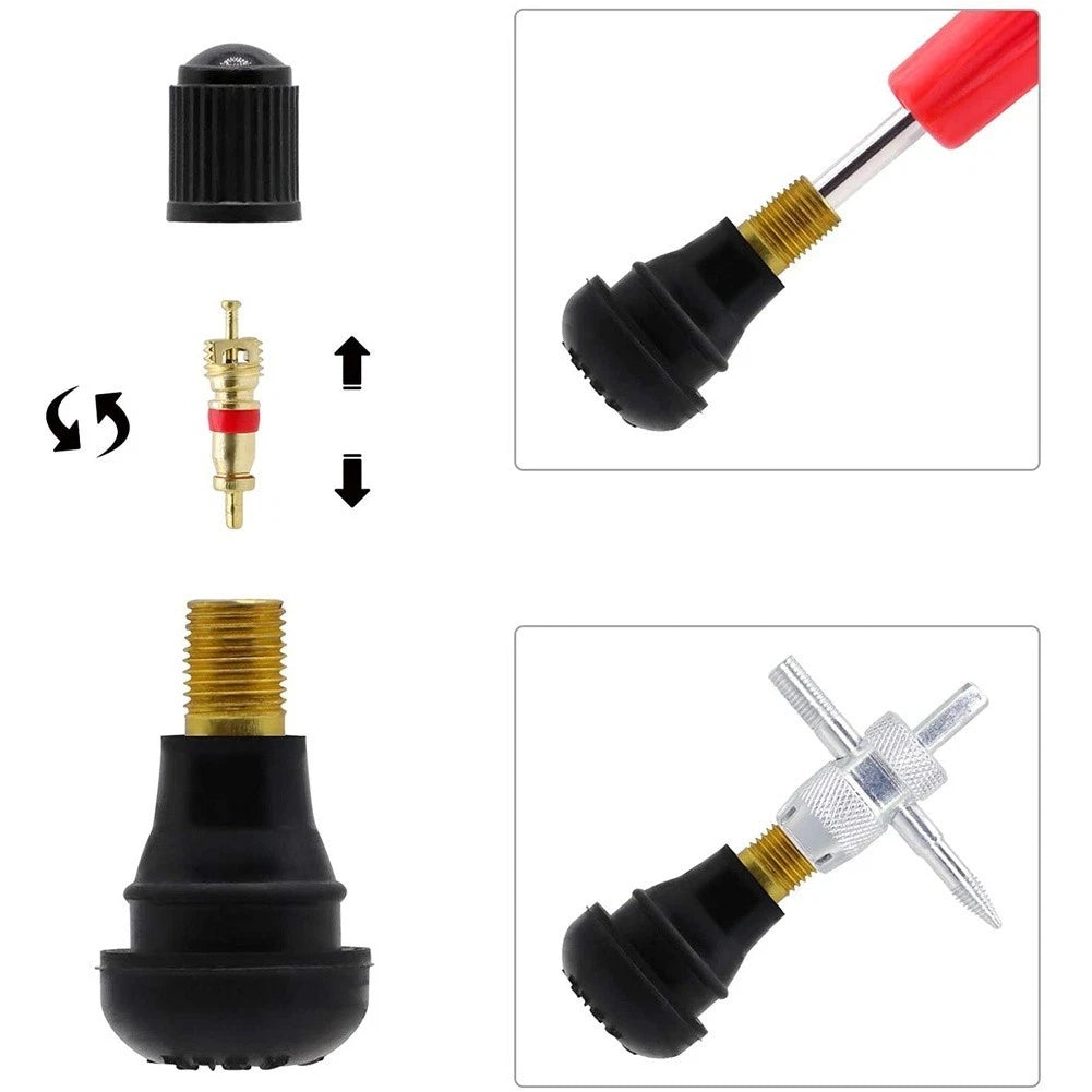 TR412 Valve Core Puller and Remover Tool Kit for Comprehensive Tire Service