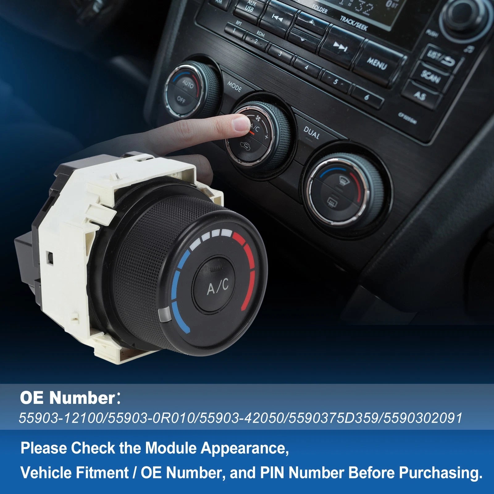 A/C Heater Climate Control Module for Toyota RAV4 (2006–2012), Corolla (2009–2013)