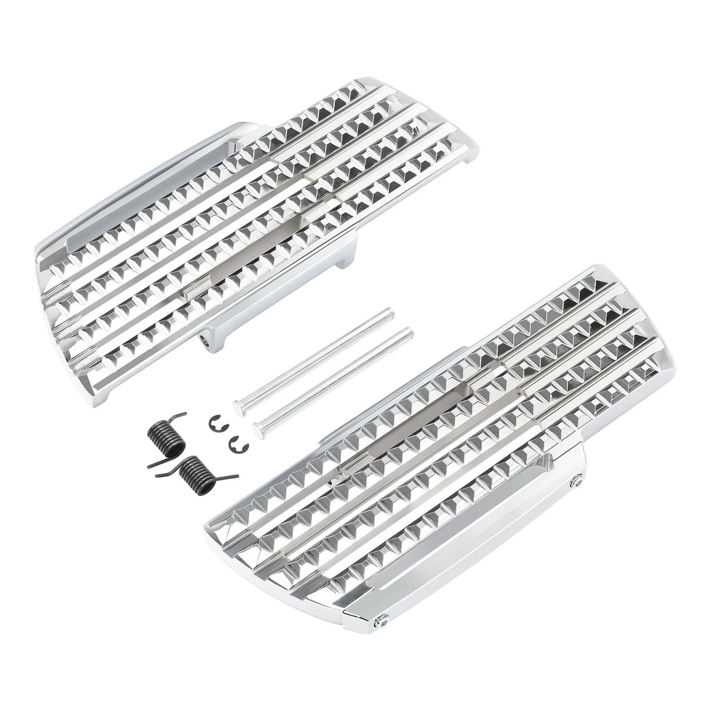 Chrome Driver Footboard Floorboard & Bracket for Harley Softail Slim (2018–2026)
