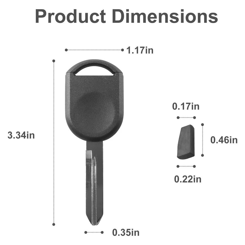 2Pcs Ignition Key Transponder Chip for Ford (4D-63, 4D63, 40-Bit, 80-Bit)