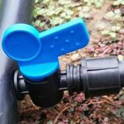 16mm Mini Ball Valve Hose Nut Lock Connectors for Irrigation Setup