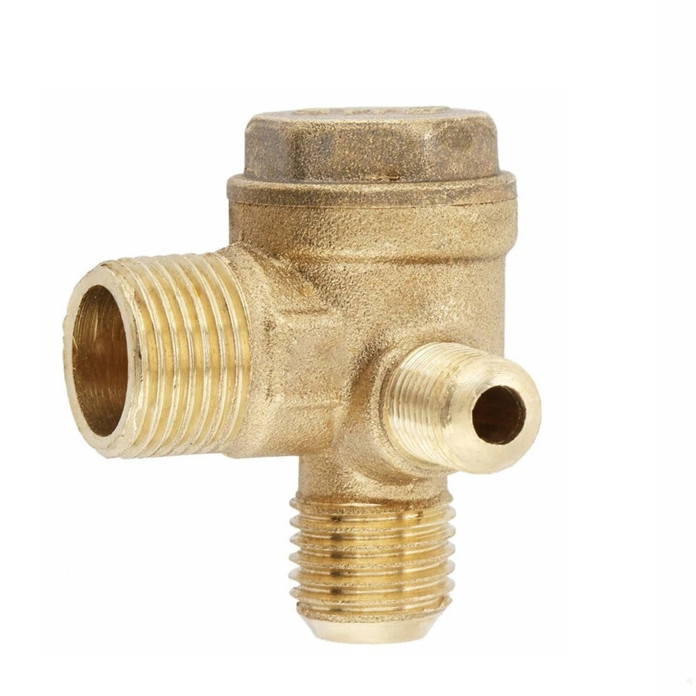 3 Port Brass Male Threaded Check Valve for Air Compressor (Universal)