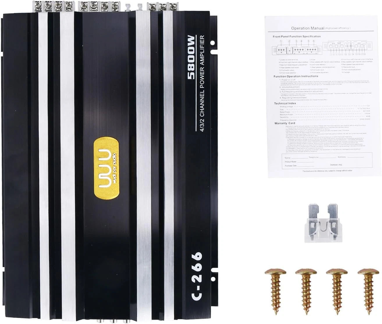4 Channel Amplifier for Car Truck (5800W)