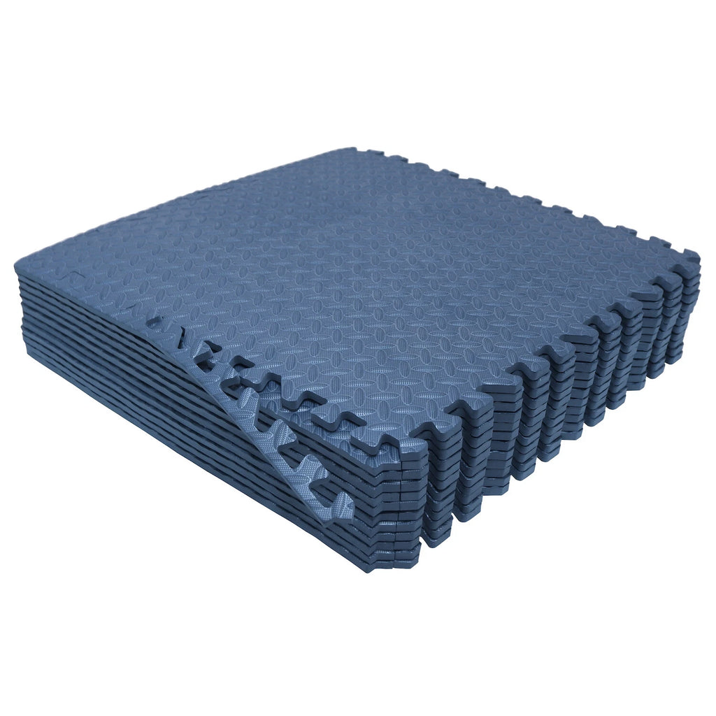12X Interlocking EVA Foam Gym Floor Mats 24x24 - Blue