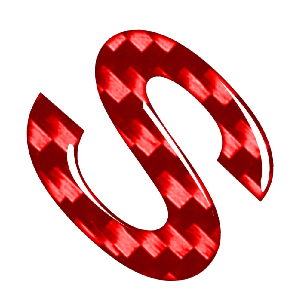 Car Badge Emblem Decals S Carbon Red for