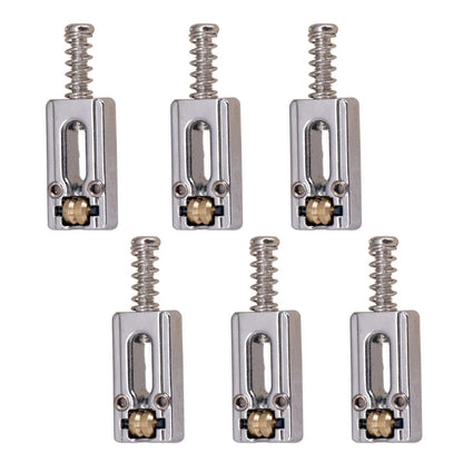 6-Pack Metal Roller Guitar Saddle Bridge String Saddles for E-Guitar