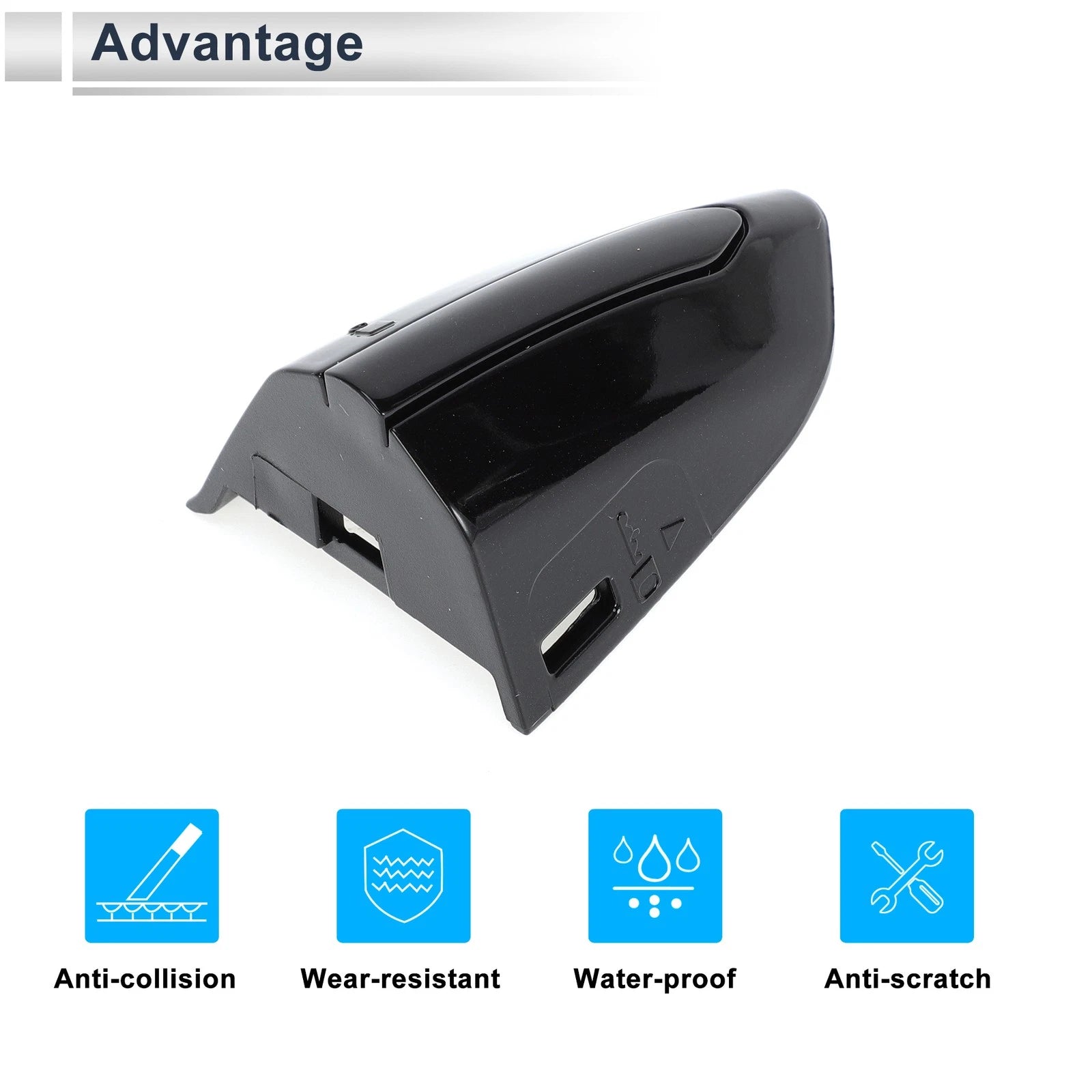 Front Left Door Handle End Cap for Ford Mondeo Edge Taurus (2013–2020) Black