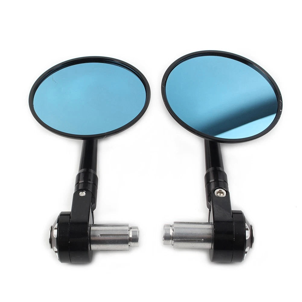 22MM 25MM Universal Motorcycle Handle Bar End Rearview Mirrors CNC Aluminum