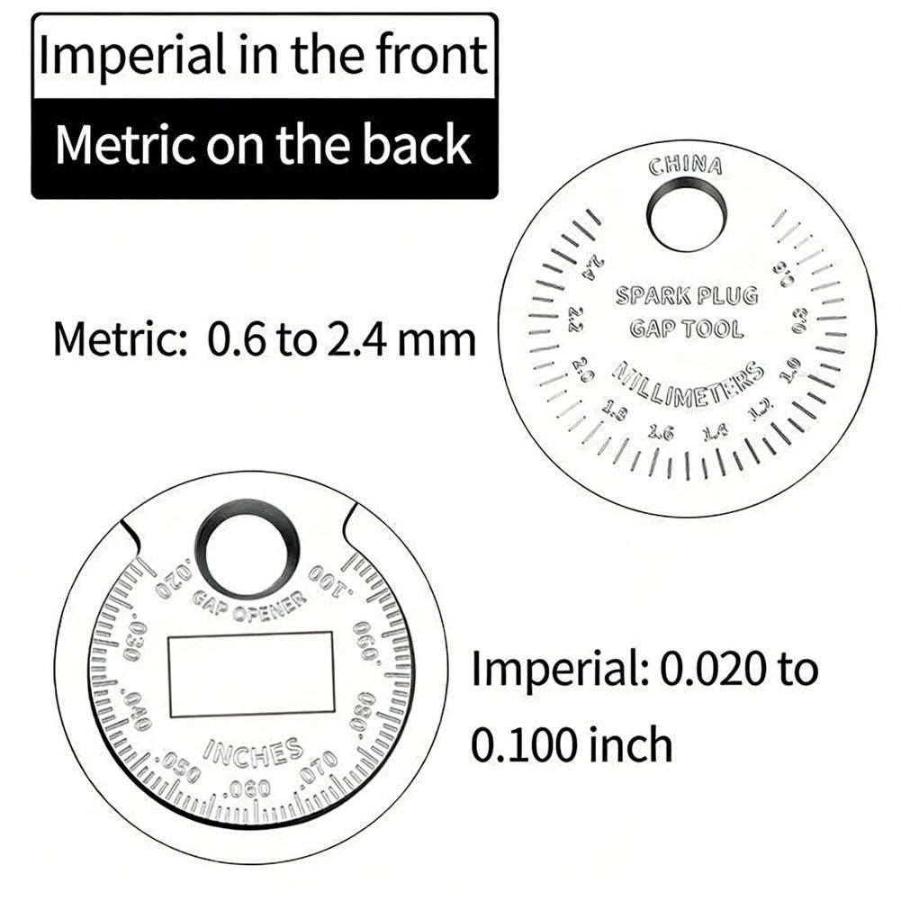 Spark Gap Gauge for Motorcycles (Clear Engraved Scale)