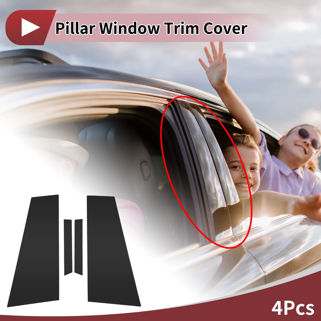 4 Pcs Car Door Pillar Window Trim Replacement for Mercedes-Benz CLS (2017–2019)