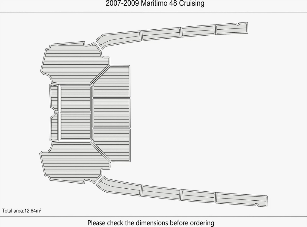 EVA Pads for Maritimo 48 Cruising Swim Platform (2008)