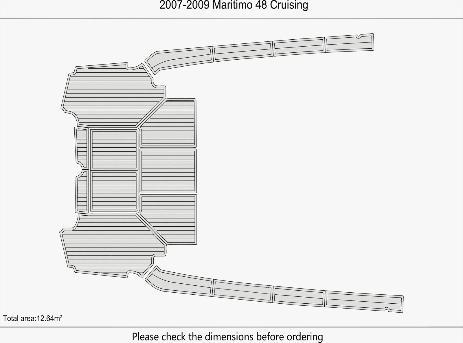 EVA Pads for Maritimo 48 Cruising Swim Platform (2008)