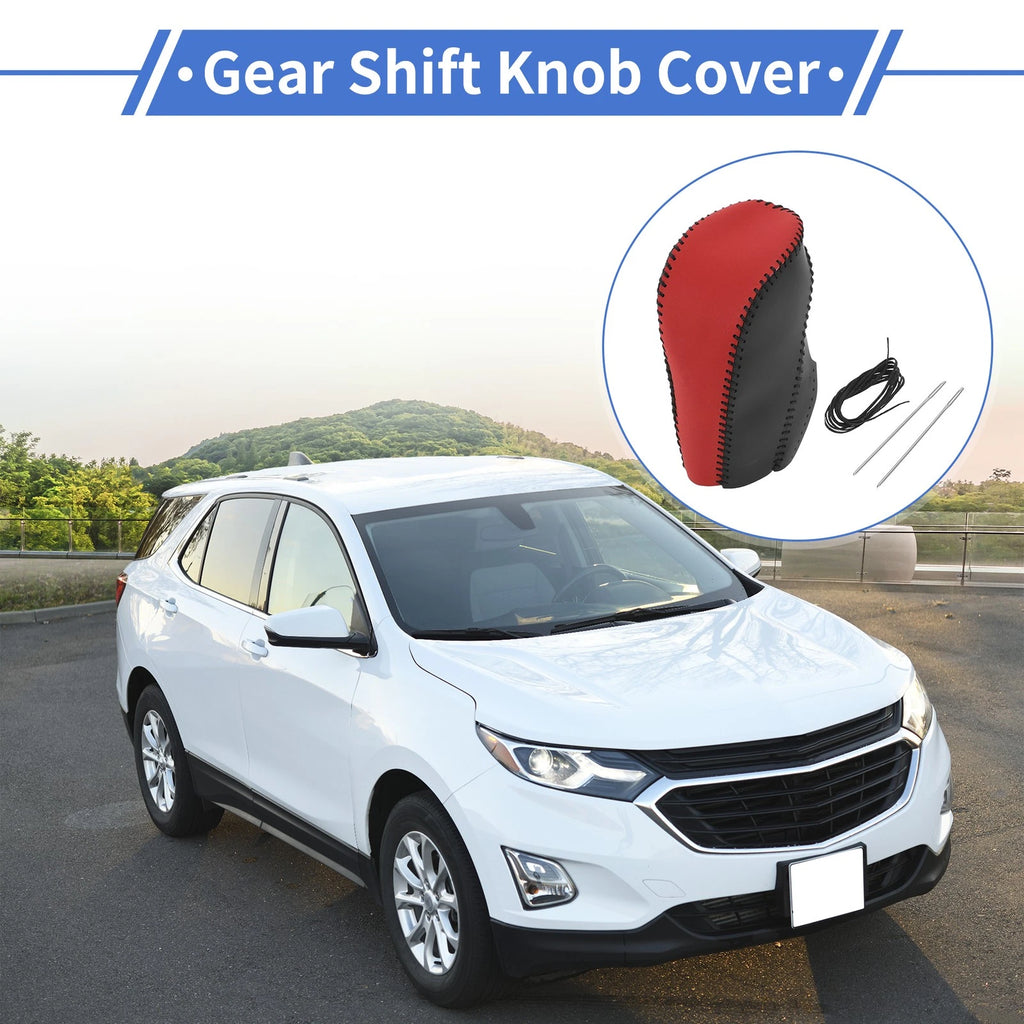 Gear Shift Knob Cover Replacement for Chevrolet Cruze (2011–2015) Red Black