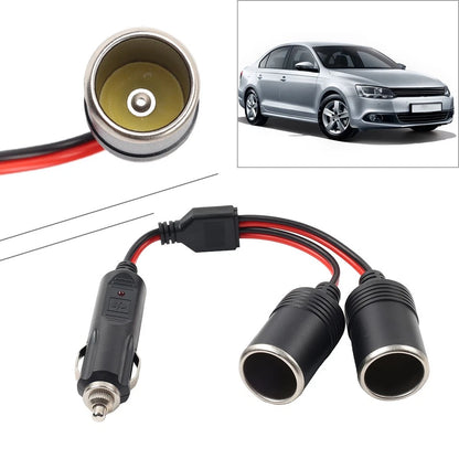 2X 12V/24V Car Cigarette Lighter Socket Plug Connector Power Adapter