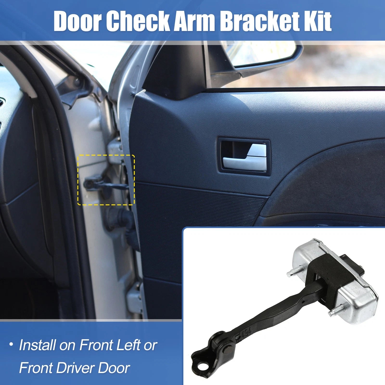 Front Left Door Check Stop Strap Bracket for Toyota Tacoma (2005–2016)