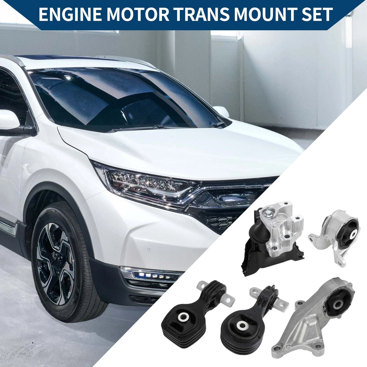 Engine Motor Mount Set for Honda CR-V 2.4L L4 (2007–2016)
