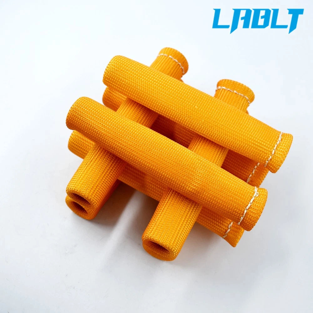 8PCS Orange Spark Plug Wire Protector Sleeve Heat Shield Cover for Universal