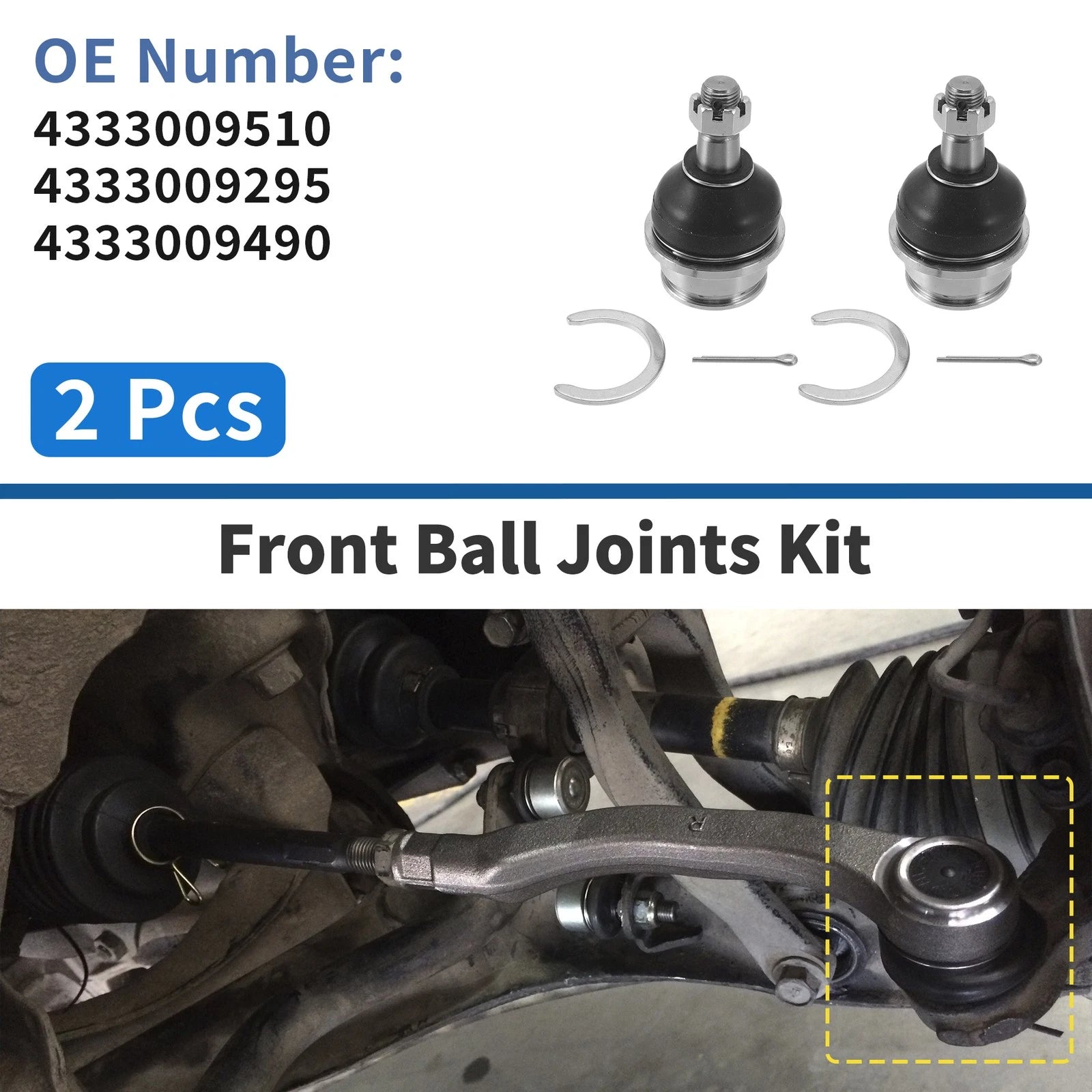 2 Pcs Front Lower Ball Joints Replacement for Toyota Tacoma (2005–2022)
