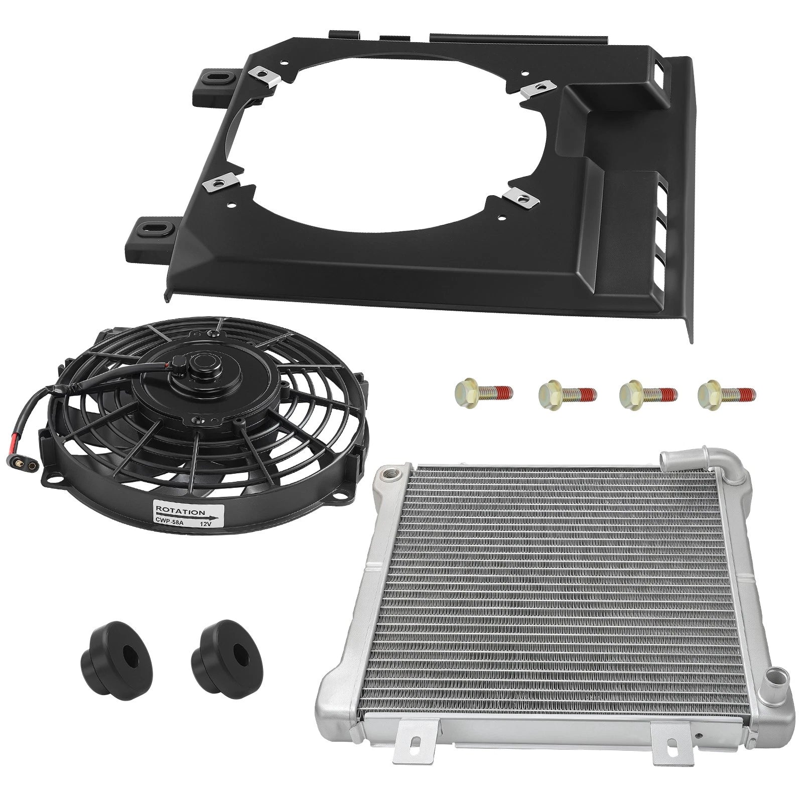 Radiator with Cooling Fan for Polaris Sportsman 400 4X4 (2001–2004) 2410123