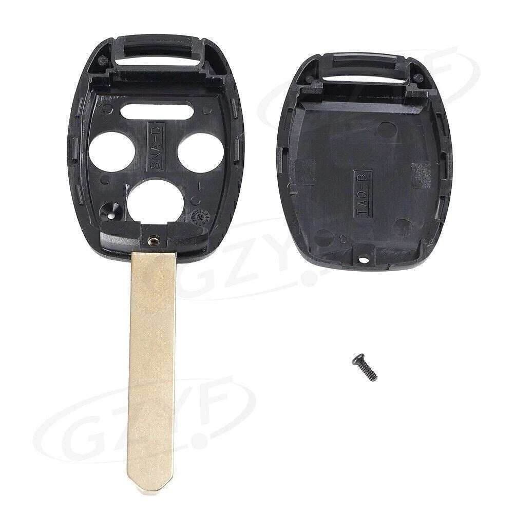 Uncut Remote Key Fob Shell Case for Honda Accord (2004–2012), CR-V (2005–2006), Civic (2006–2013)