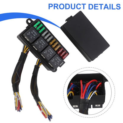 12-Way Fuse Relay Box for Automotive (12V)