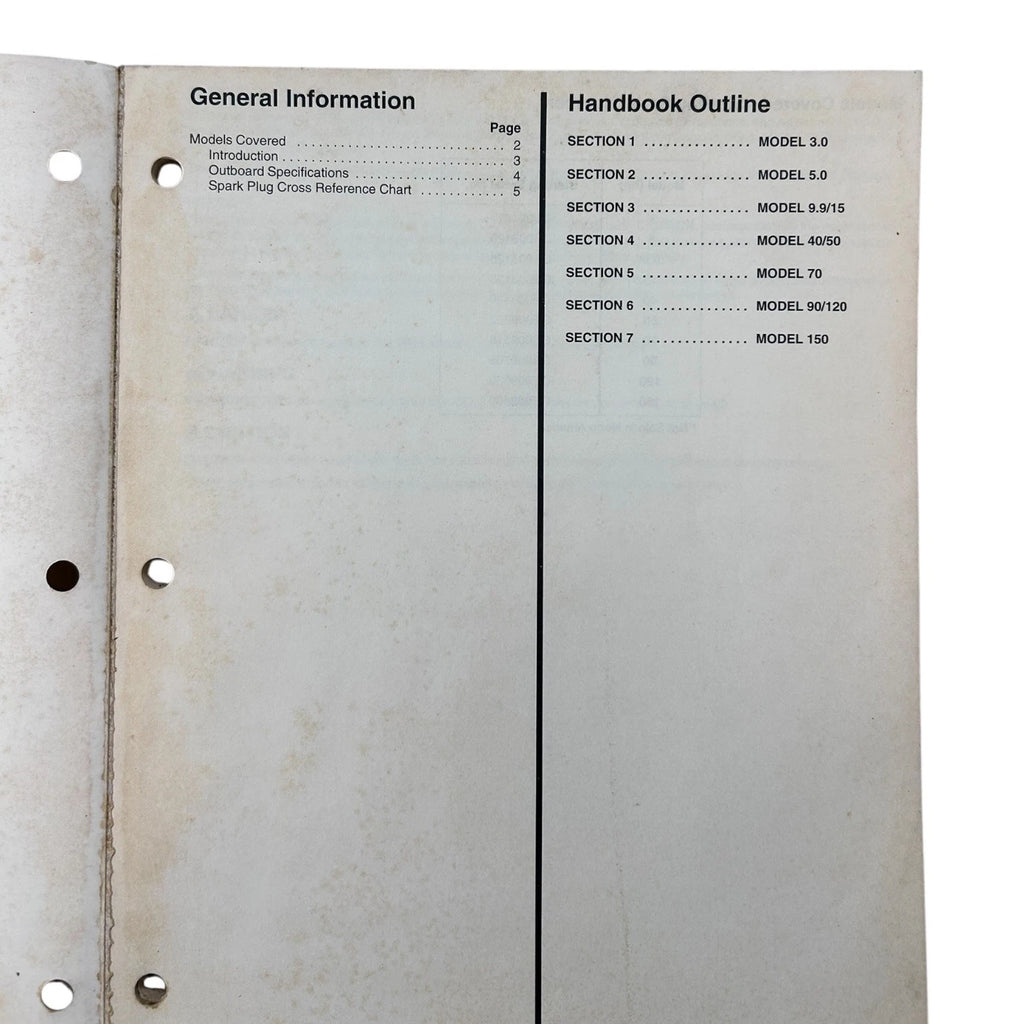 Technicians Handbook for Force Outboards 90-823871 (1993)