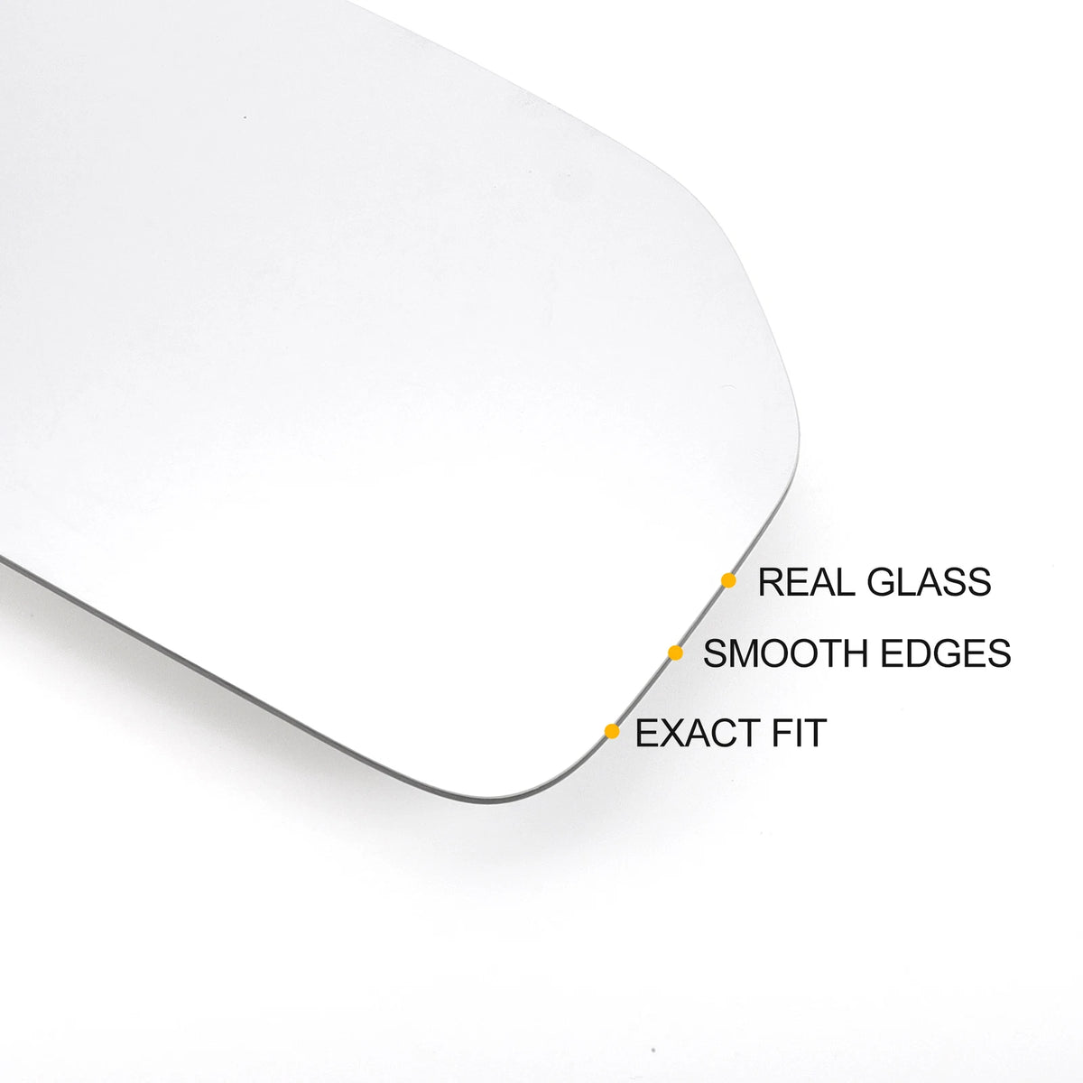 Right Side White Mirror Glass for Peugeot 106 (1991–2004)