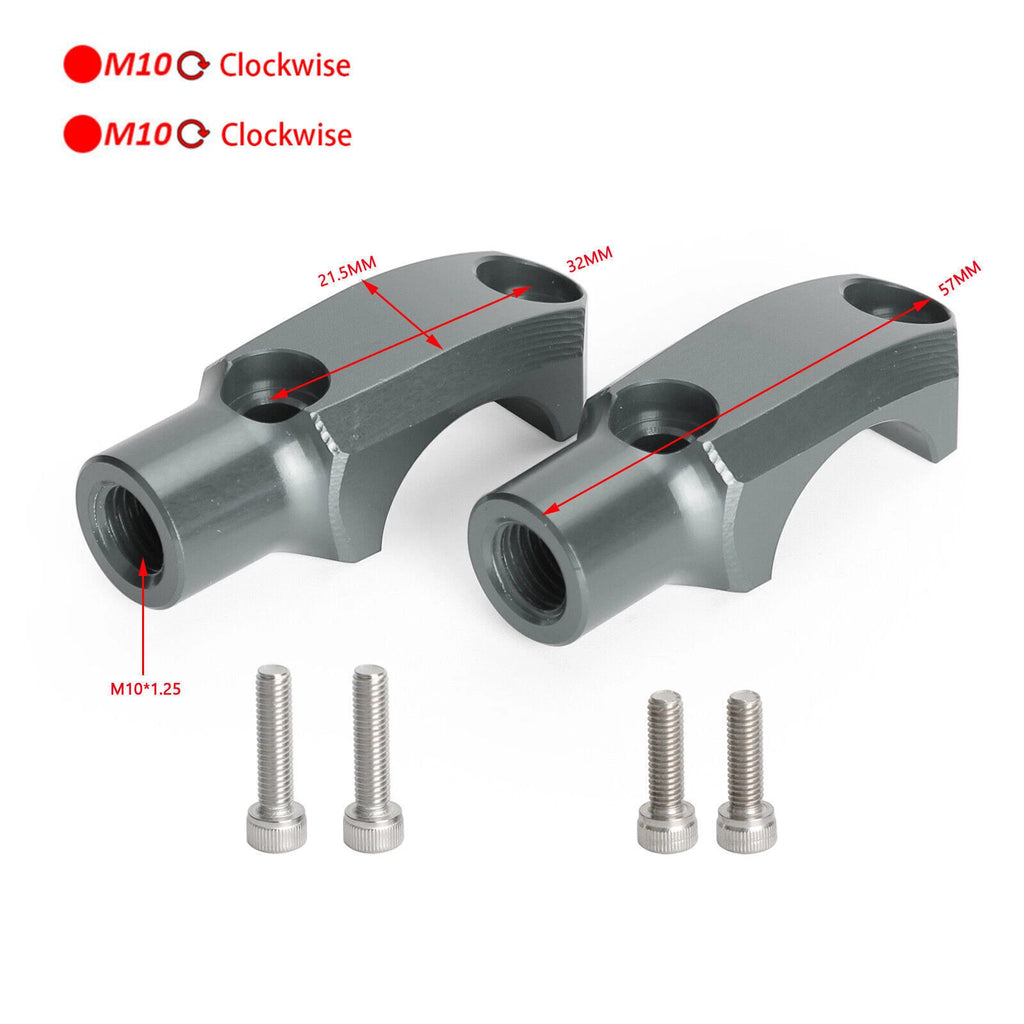 CNC Master Cylinder Clamp with 10mm Mirror Mount for 22mm Handlebar T9