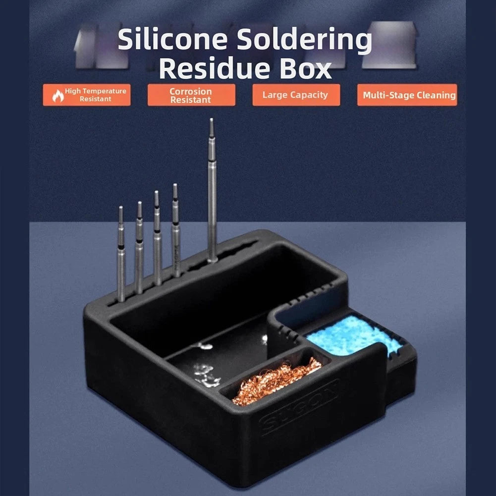 Solder Waste Box for Soldering Iron Station (10x10x4 cm)