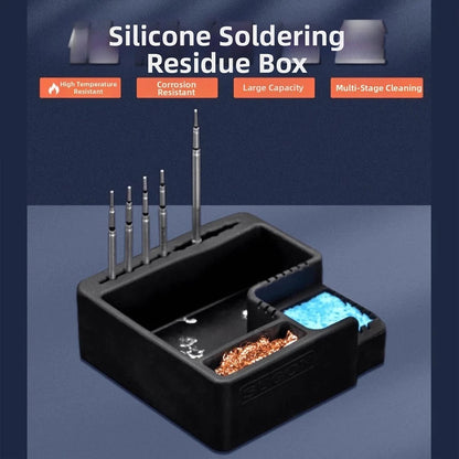 Solder Waste Box for Soldering Iron Station (10x10x4 cm)