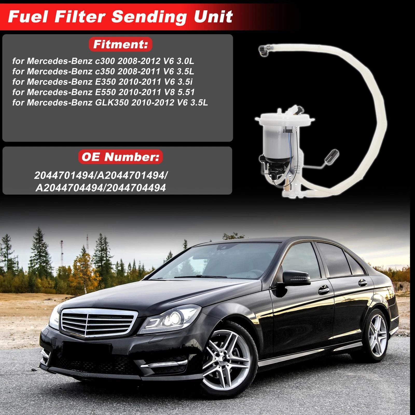 Fuel Filter Replacement for Mercedes-Benz C300 2008–2012 OEM Quality