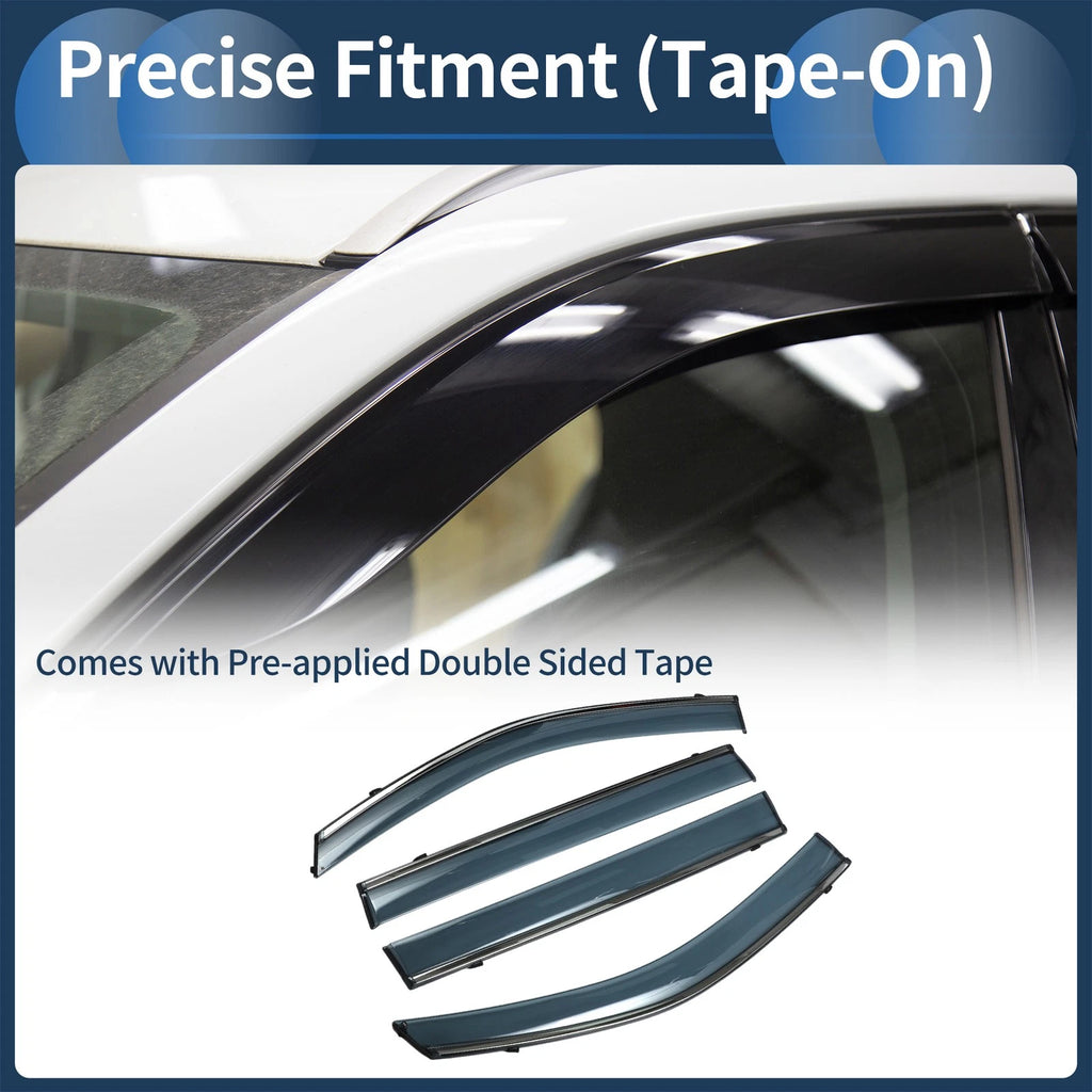 Window Deflectors Side Window Vent Visors 1 Set for Toyota Highlander (2014–2019)