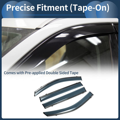 Window Deflectors Side Window Vent Visors 1 Set for Toyota Highlander (2014–2019)