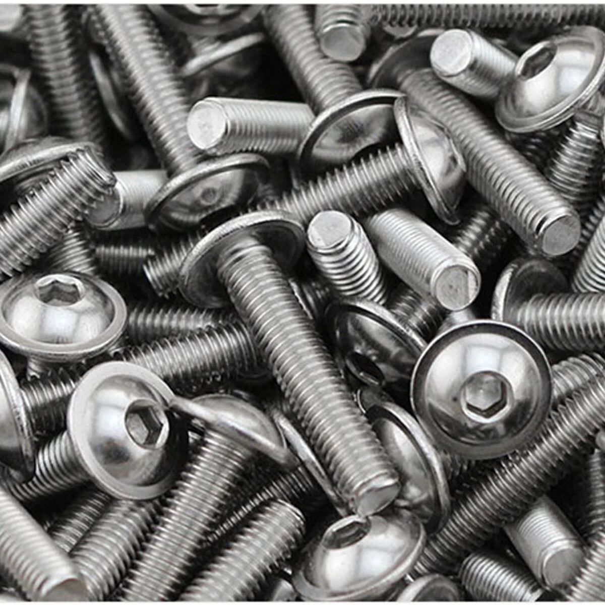 Hex Socket Flanged Bolts Screws Button Head Allen M2-M8 A2 Stainless Steel